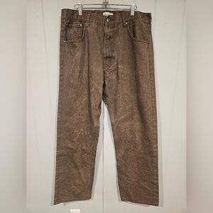 Member’s Property Men’s Brown Jeans 38x34 (Measure 36x32) Straight Leg Faded